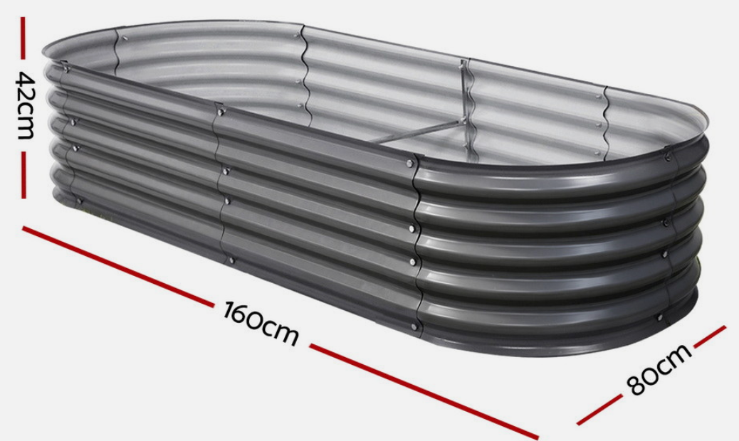 Galvanised Raised Garden Bed Kit