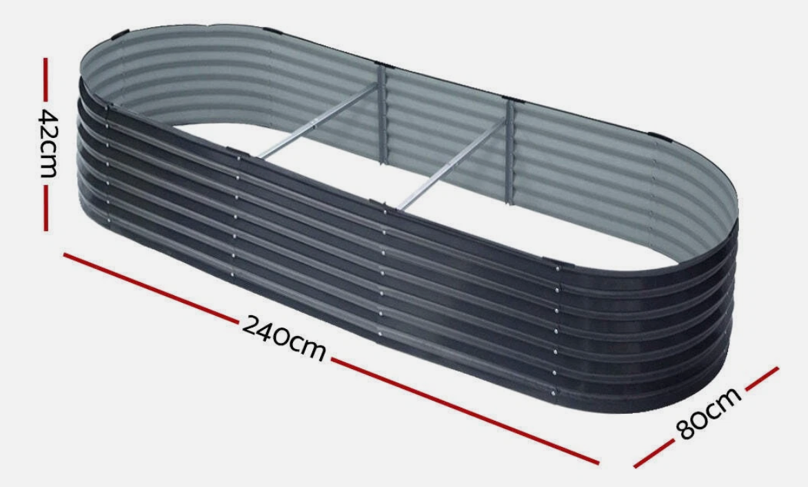Galvanised Raised Garden Bed Kit