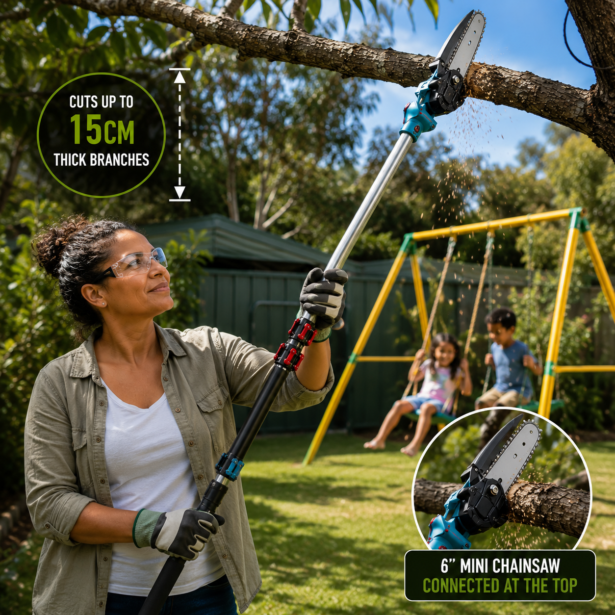 2 In 1 Cordless Chainsaw Pole
