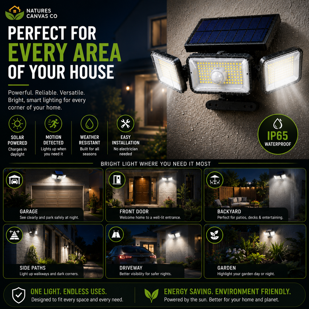 3 Head LED Solar Motion Sensor Light