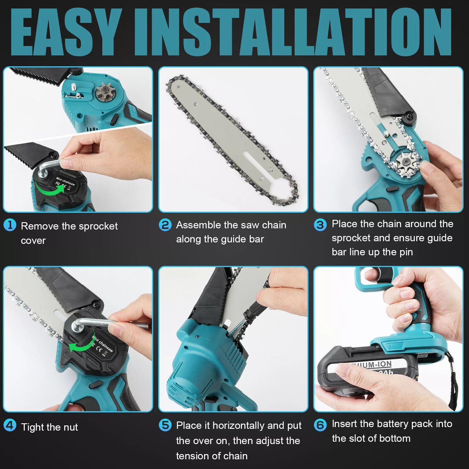 6" Mini Cordless Chainsaw