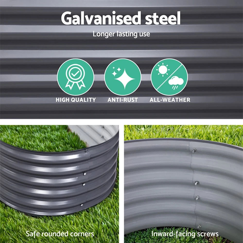 Galvanised Raised Garden Bed Kit
